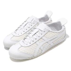 RARE Onitsuka Tiger Mexico 66 Sneaker Unisex Leather in White & White Tiger